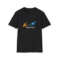 Nike Swoosh Lightning T‑Shirt — Split Orange & Blue Athletic Logo Tee