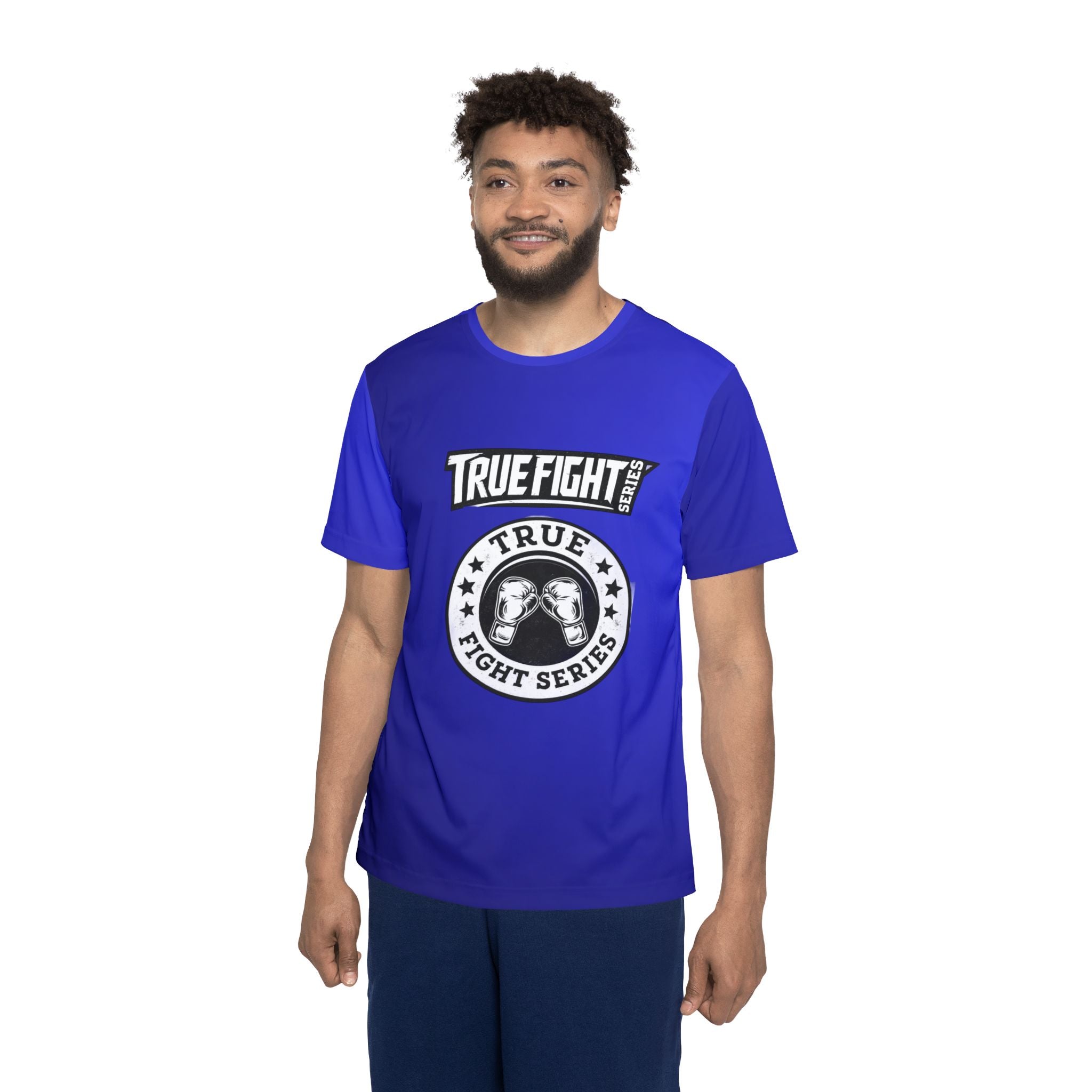 True Fight Series Men's Sports Jersey — Blue MMA Training Tee