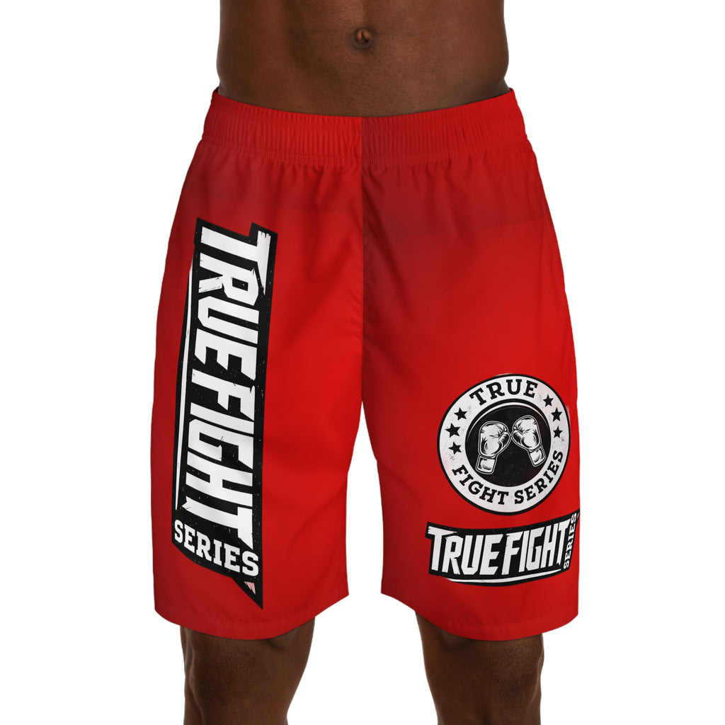 TrueFight Series Men's Fight Shorts — Red MMA Training & Gym Shorts