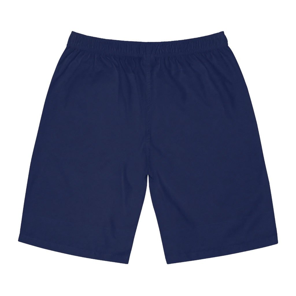 Men's Navy Board Shorts - Classic Swim Trunks for Beach & Pool