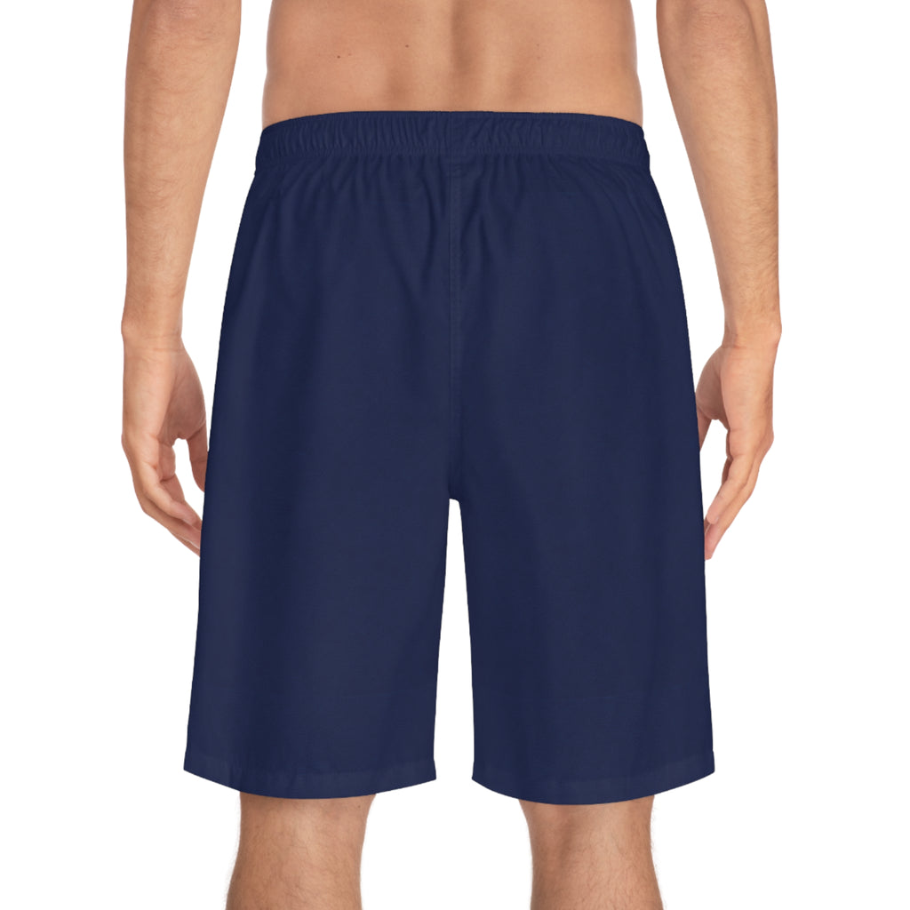 Men's Navy Board Shorts - Classic Swim Trunks for Beach & Pool