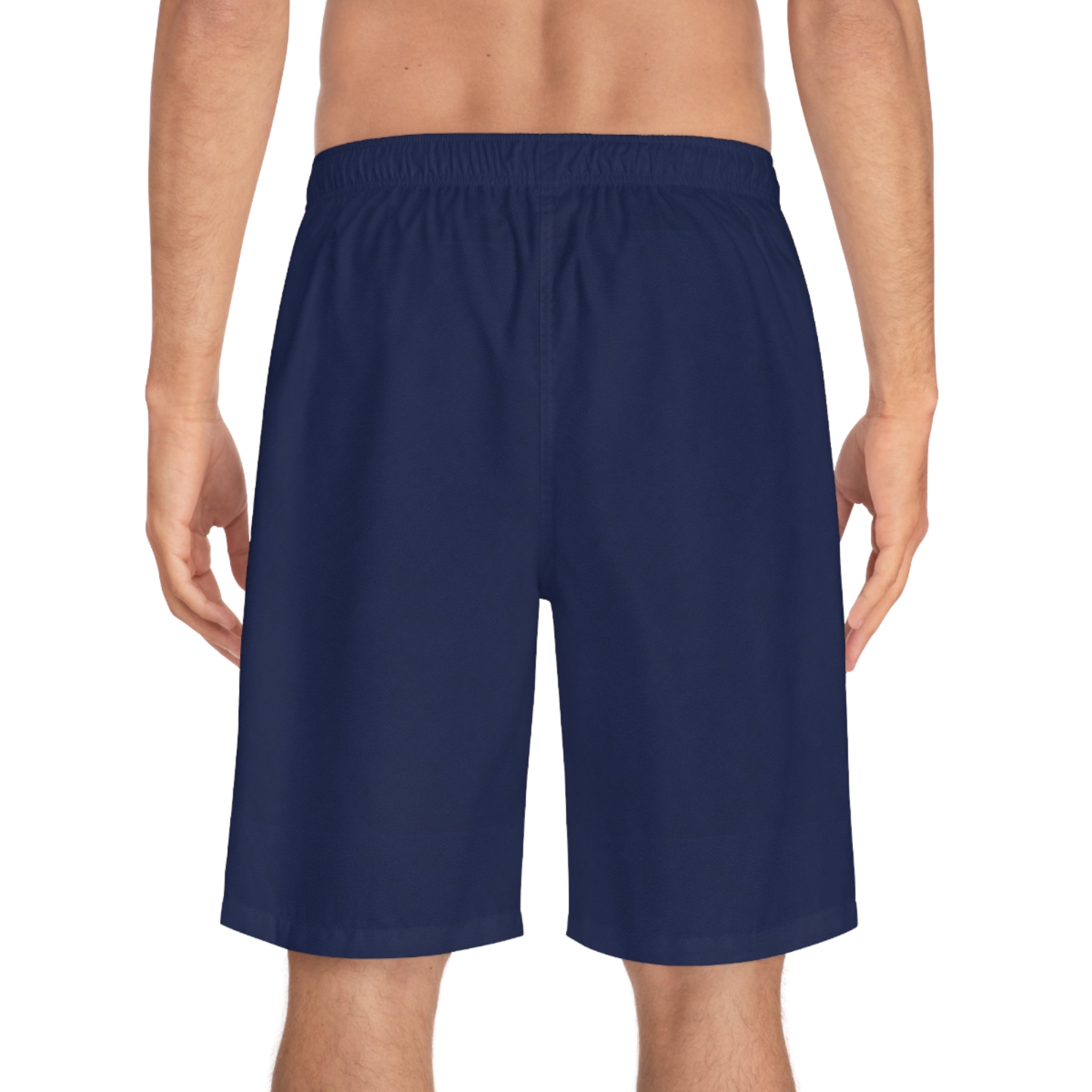 Men's Navy Board Shorts - Classic Swim Trunks for Beach & Pool