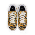 Low-Top Sneakers — Gold Black Marble Swirl Leather