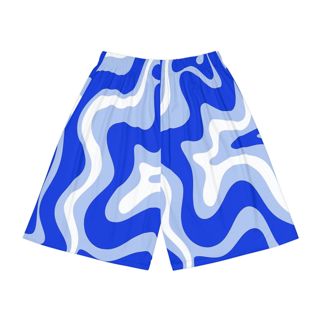 Jesus Did It Blue Wavy Sports Shorts